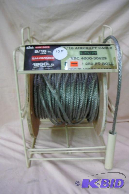 lot 135 image: 516 -7x19 galvanized cable ...
