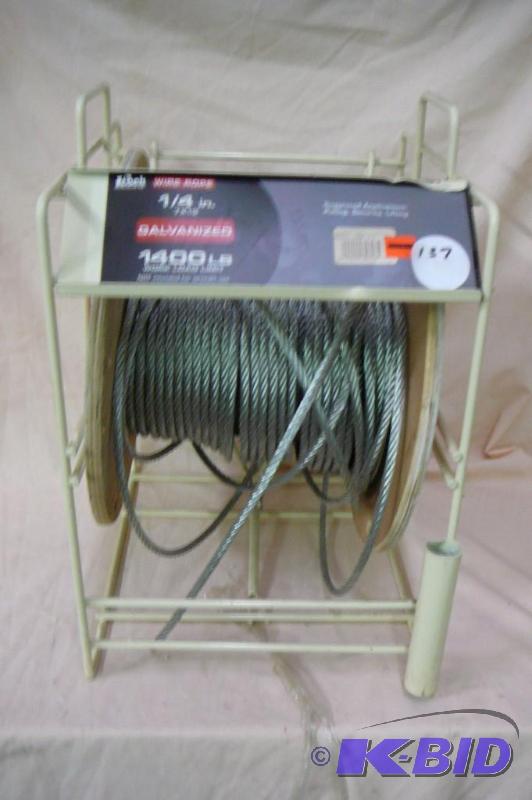 lot 137 image: 14 -7x19 galvanized cable approx 125ft...