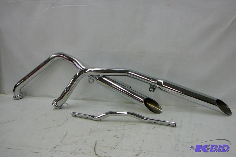 lot 14 image: Samson chrome exhaust motorcycle pipes made i...