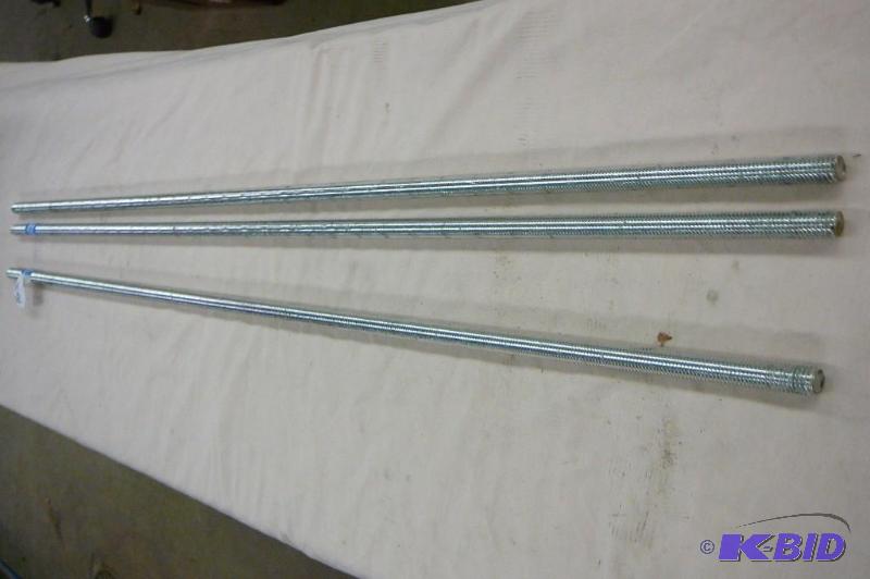 lot 163 image: 12"-13 x 36" threaded rods coarse ...