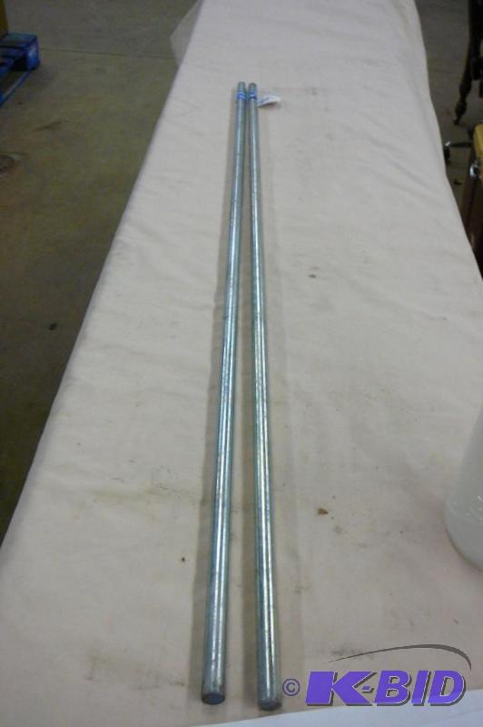 lot 168 image: 12" x 36" smooth rods zinc plated&...