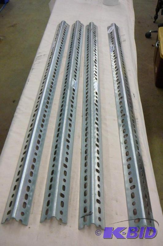 lot 178 image: 1-12" x36" slotted angle galvanize...
