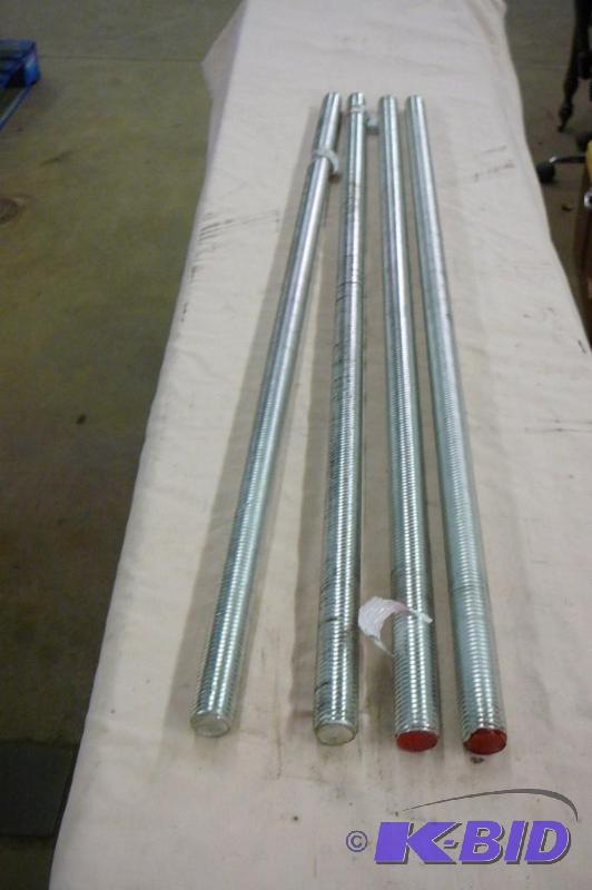 lot 180 image: 1" -8 x 36" threaded rods coarse th...