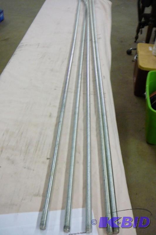 lot 181 image: 12" - 13x 72" threaded rods coarse...