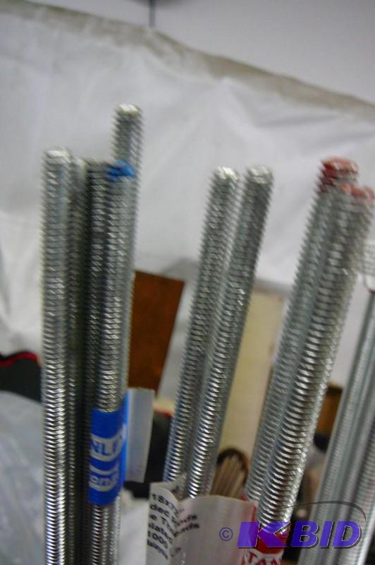 lot 195 image: 14" 20 x 72" threaded rods coarse ...