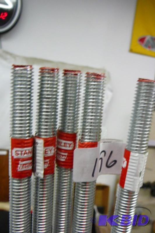 lot 196 image: 58" 11 x 72" threaded rods coarse ...