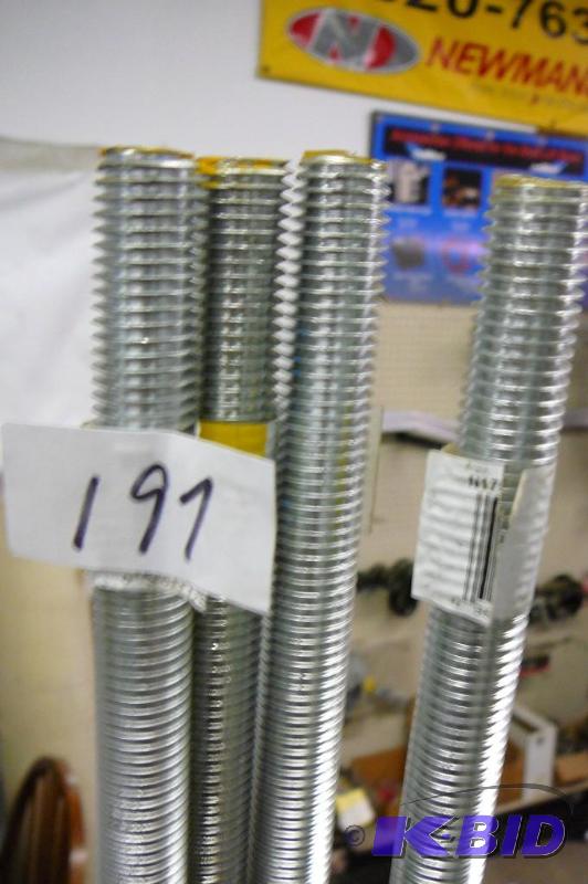 lot 197 image: 34" - 10 x 72" threaded rods coars...