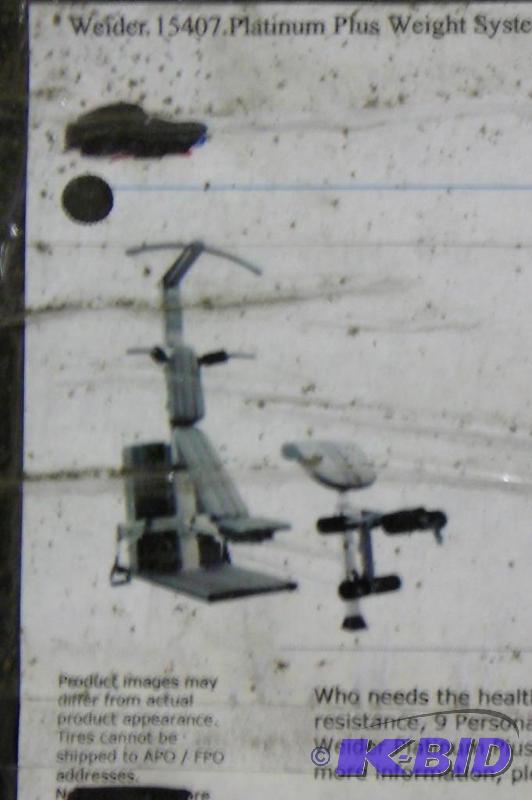 lot 84 image: Weider Platinum Plus weight system  Mode...