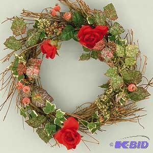 harvest Red Rose Wreath
