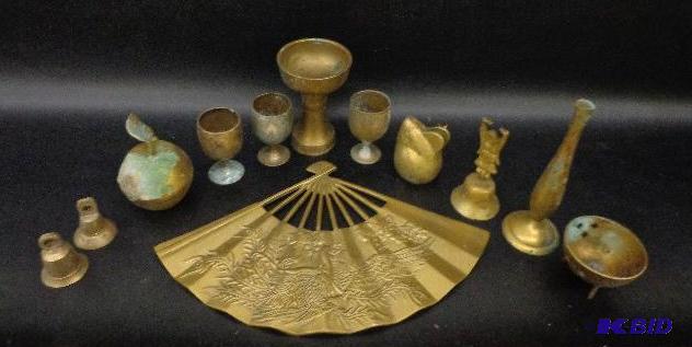 Brass Lot   Oriental Fan - 11 12&quot x 7 1...