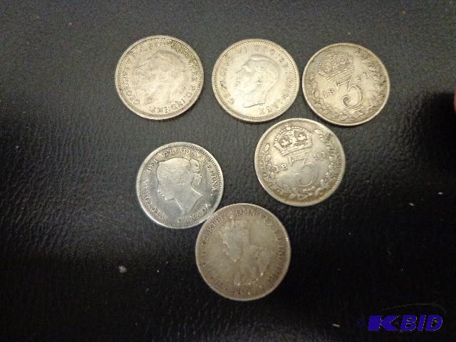 Foreign&nbspCoins   3 Pence  1891,&nbsp1899...