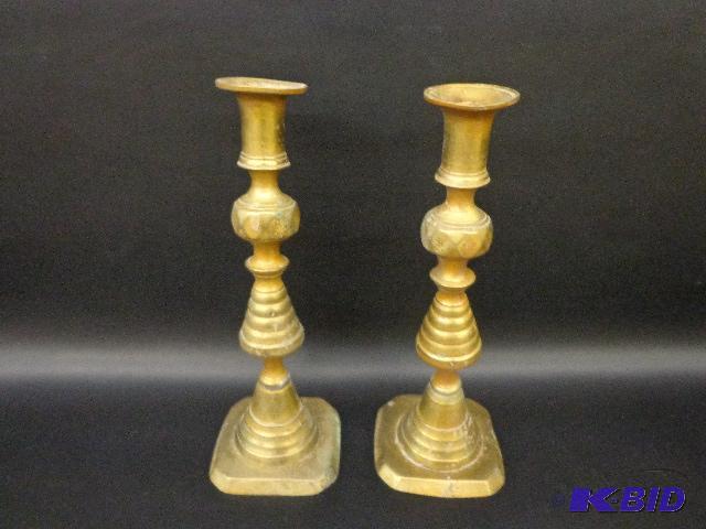 Brass Candle Holders   Set of 2  9 12&quot ...