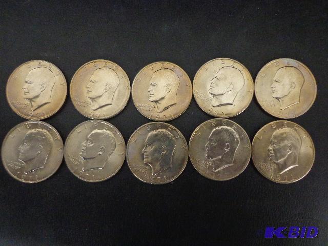 1971 Eisenhower Silver Dollars   Set of 10  D...