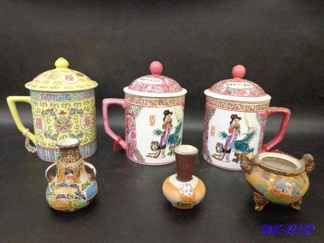 Oriental Cups &amp More   Set of 3 cups wLi...