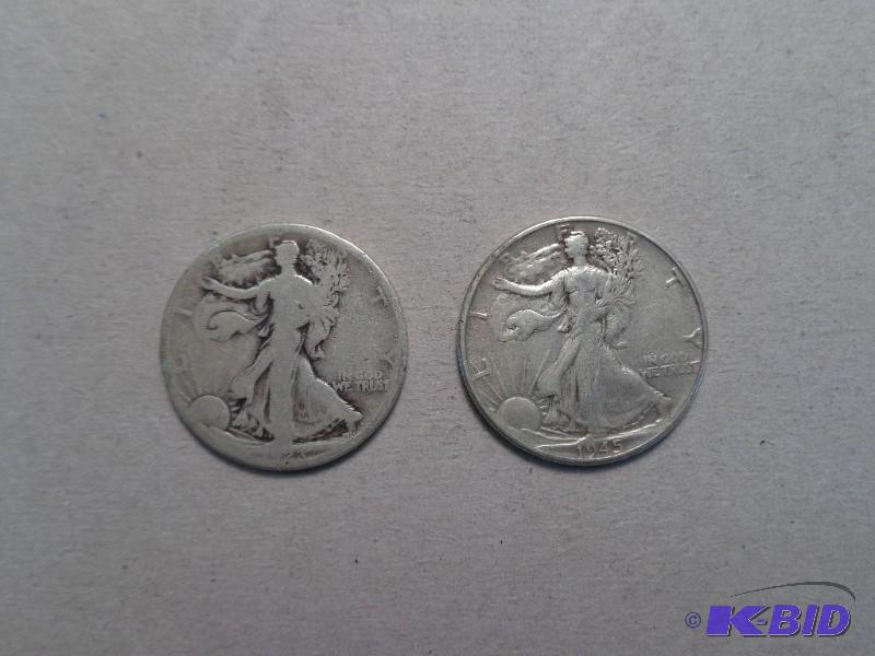 2 Walking Liberty Half Dollars   1 - 1923&nbs...