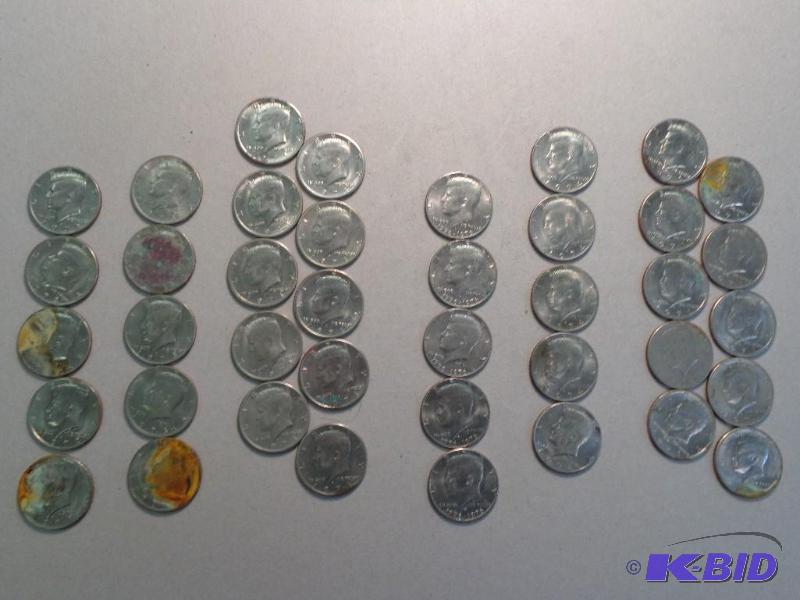 40 Kennedy Half Dollars   20 - 1971  &nbsp5 ...