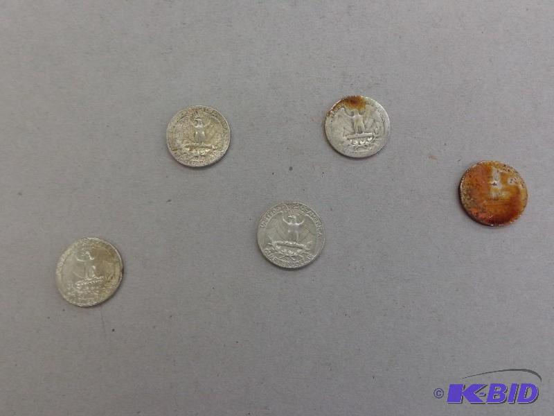 5 Washington Quarters   1&nbsp- 1941 &quotD...