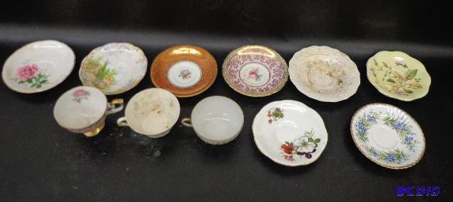 Beautiful China   8 Misc. China Saucers  3 Cu...