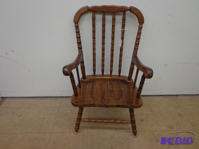 Childs Chair   Small Solid Wood Chair  Turned...
