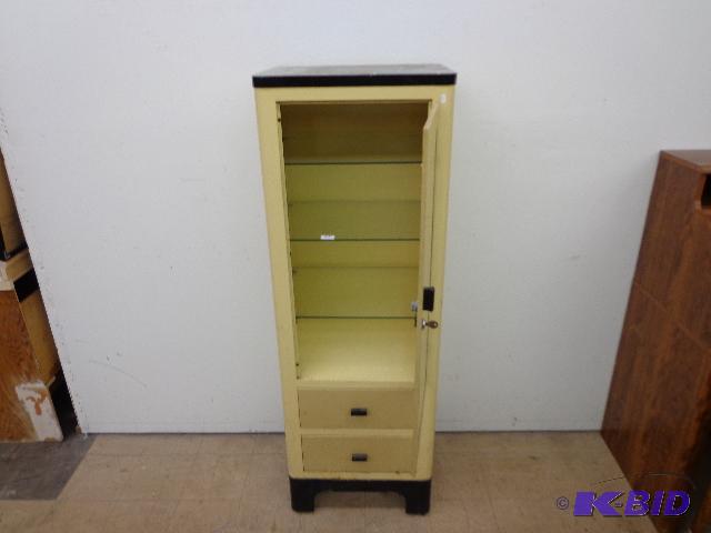 Metal Display Cabinet   2 Drawers  3 Glass Sh...