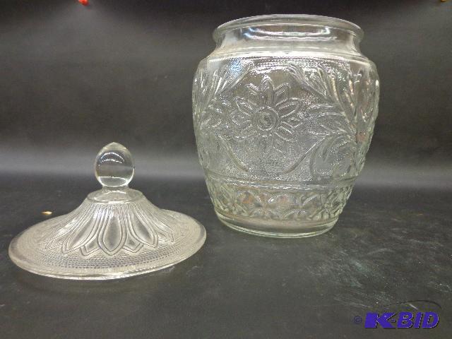 GlassCrystal Container   10 14&quot Tall w...