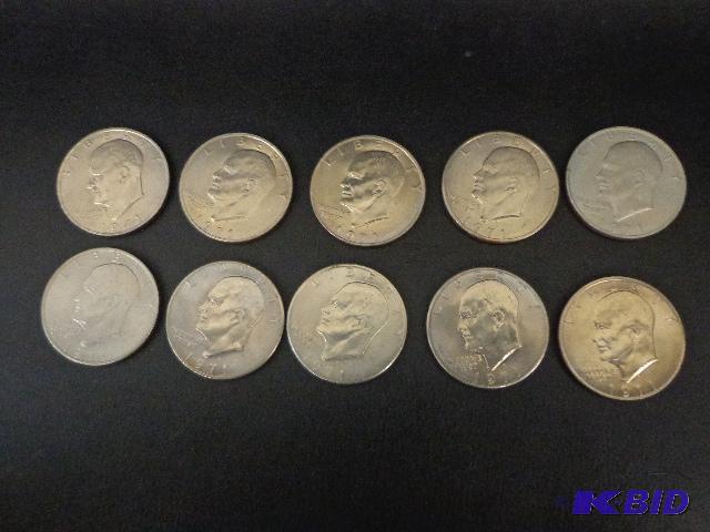 1971 Eisenhower Silver Dollars   Set of 10  D...
