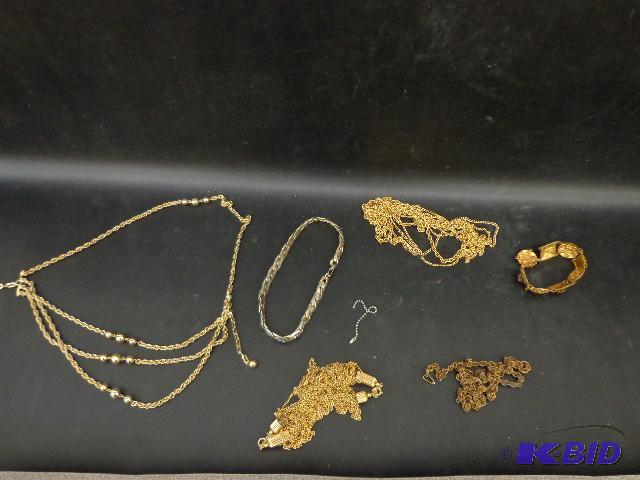 Costume Jewelry   Necklaces- 3 Gold Colored C...