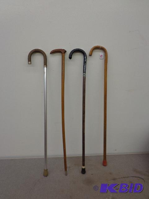 4 Canes   Wooden and Aluminum  Range in Lengt...