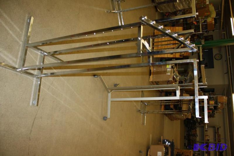 Metal Hanging Display Racks wMetal Arm Display Inserts
