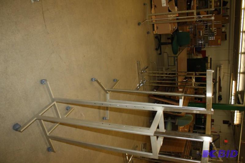 Metal Hanging Display Racks wMetal Arm Display Inserts