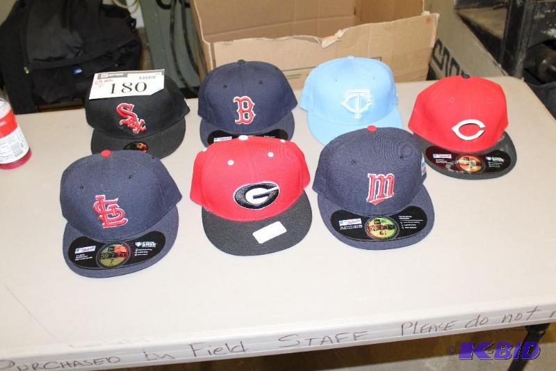 Officially Licensed Fitted Hats wMiscellaneous Sizes & Sports Team Logos