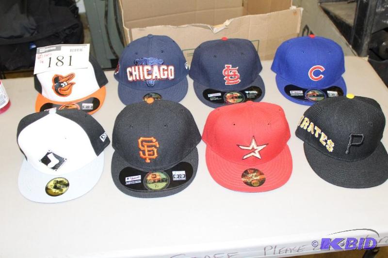 Officially Licensed Fitted Hats wMiscellaneous Sizes & Sports Team Logos