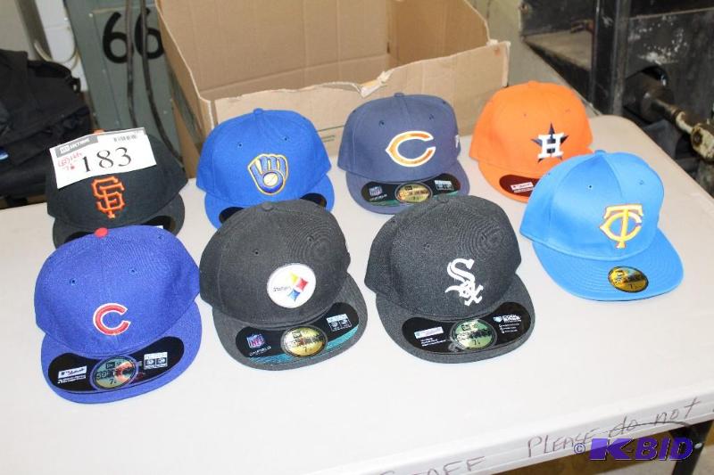 Officially Licensed Fitted Hats wMiscellaneous Sizes & Sports Team Logos