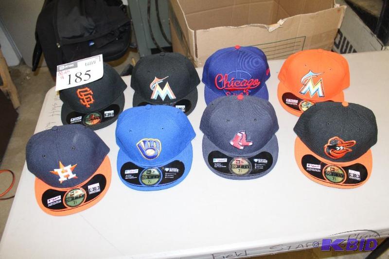 Officially Licensed Fitted Hats wMiscellaneous Sizes & Sports Team Logos