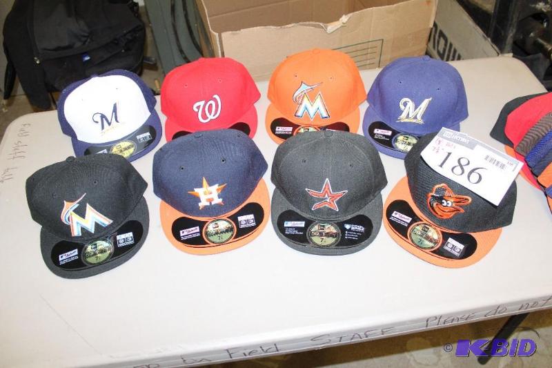 Officially Licensed Fitted Hats wMiscellaneous Sizes & Sports Team Logos