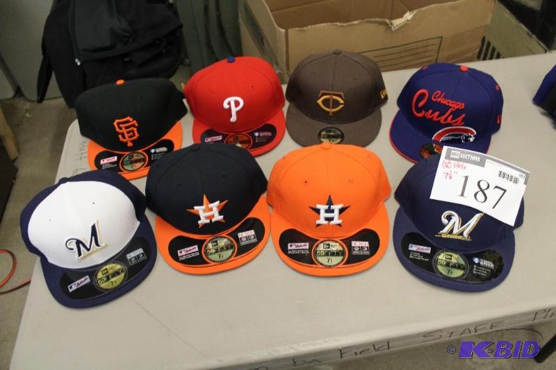 Officially Licensed Fitted Hats wMiscellaneous Sizes & Sports Team Logos
