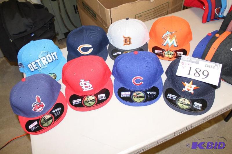 Officially Licensed Fitted Hats wMiscellaneous Sizes & Sports Team Logos