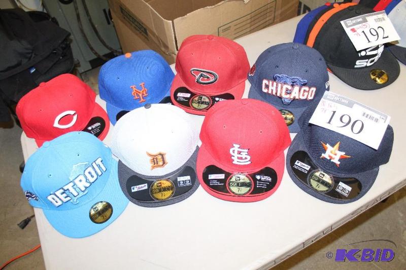 Officially Licensed Fitted Hats wMiscellaneous Sizes & Sports Team Logos