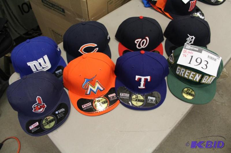 Officially Licensed Fitted Hats wMiscellaneous Sizes & Sports Team Logos