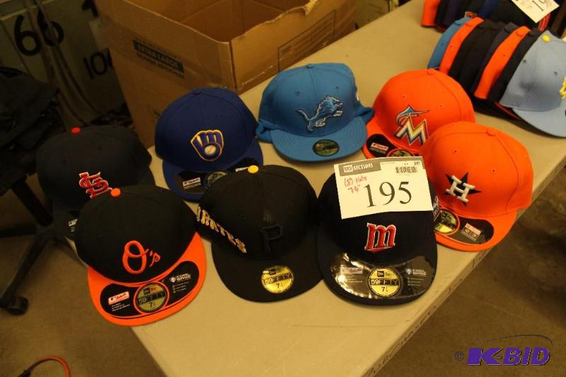 Officially Licensed Fitted Hats wMiscellaneous Sizes & Sports Team Logos
