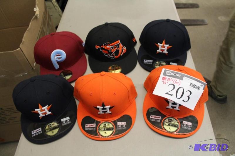 Officially Licensed Fitted Hats wMiscellaneous Sizes & Sports Team Logos
