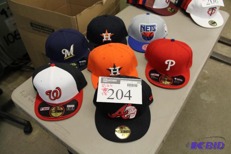 Officially Licensed Fitted Hats wMiscellaneous Sizes & Sports Team Logos