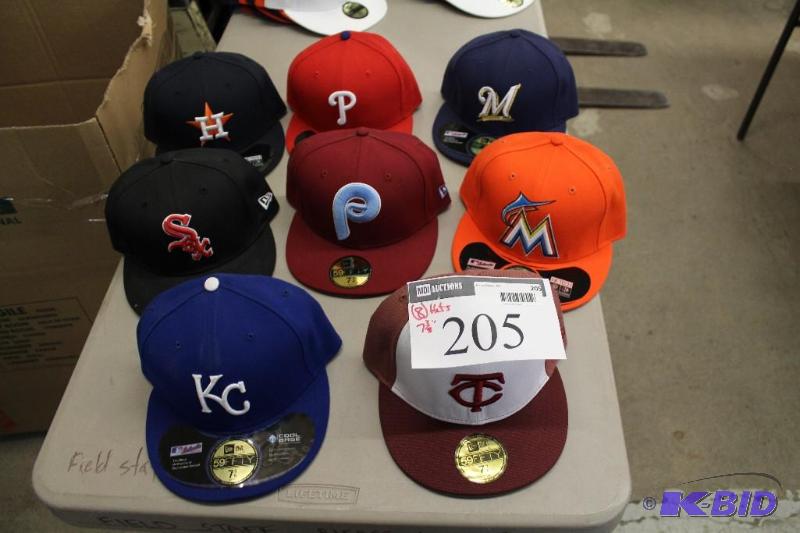 Officially Licensed Fitted Hats wMiscellaneous Sizes & Sports Team Logos