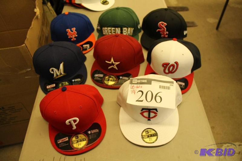 Officially Licensed Fitted Hats wMiscellaneous Sizes & Sports Team Logos