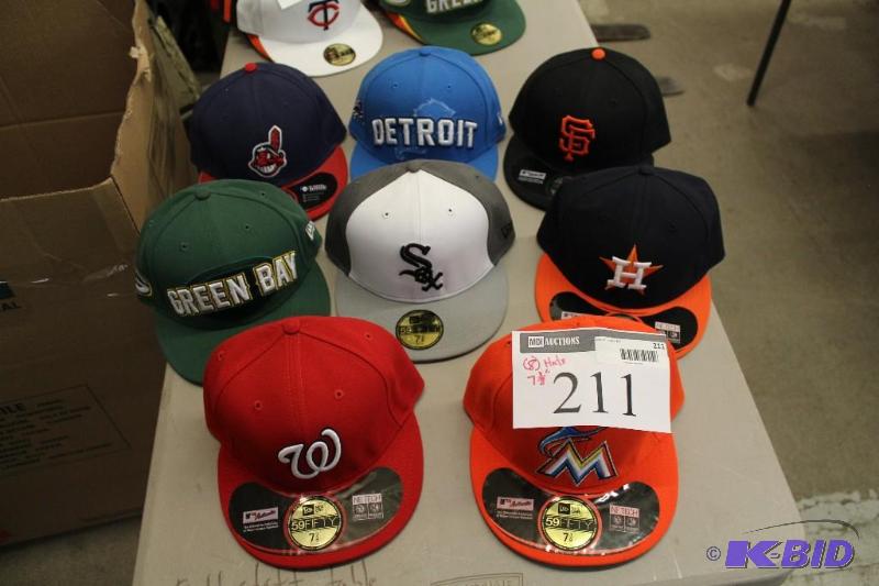 Officially Licensed Fitted Hats wMiscellaneous Sizes & Sports Team Logos