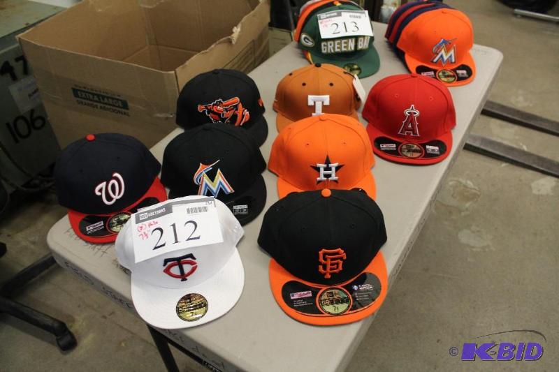 Officially Licensed Fitted Hats wMiscellaneous Sizes & Sports Team Logos