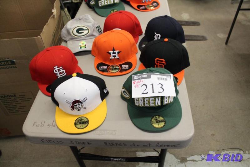 Officially Licensed Fitted Hats wMiscellaneous Sizes & Sports Team Logos
