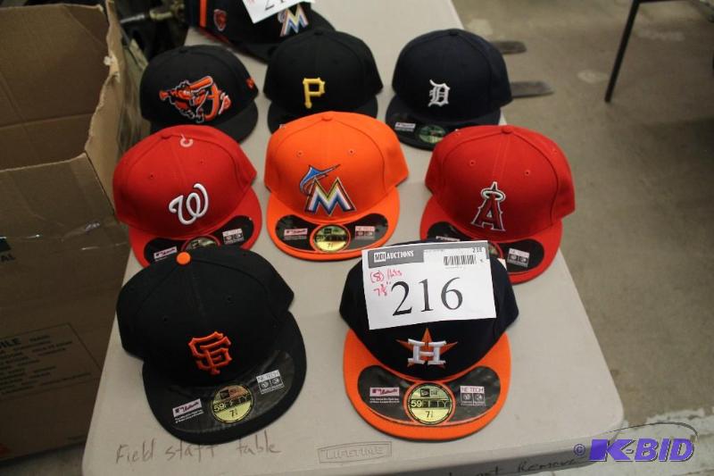 Officially Licensed Fitted Hats wMiscellaneous Sizes & Sports Team Logos