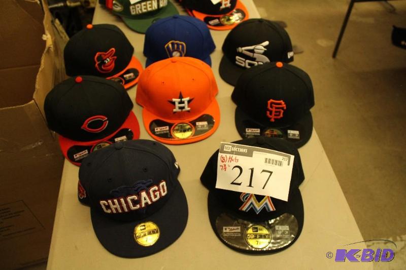 Officially Licensed Fitted Hats wMiscellaneous Sizes & Sports Team Logos