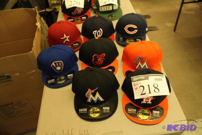 Officially Licensed Fitted Hats wMiscellaneous Sizes & Sports Team Logos
